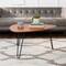Walnut Guitar Pick Hairpin Leg Mid Century Modern Wood Coffee Table